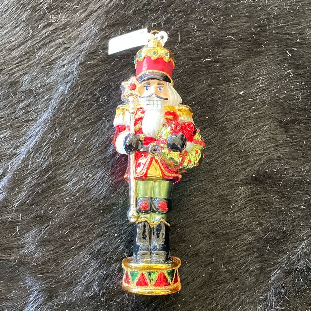 Nutcracker with stick Holiday Ornament